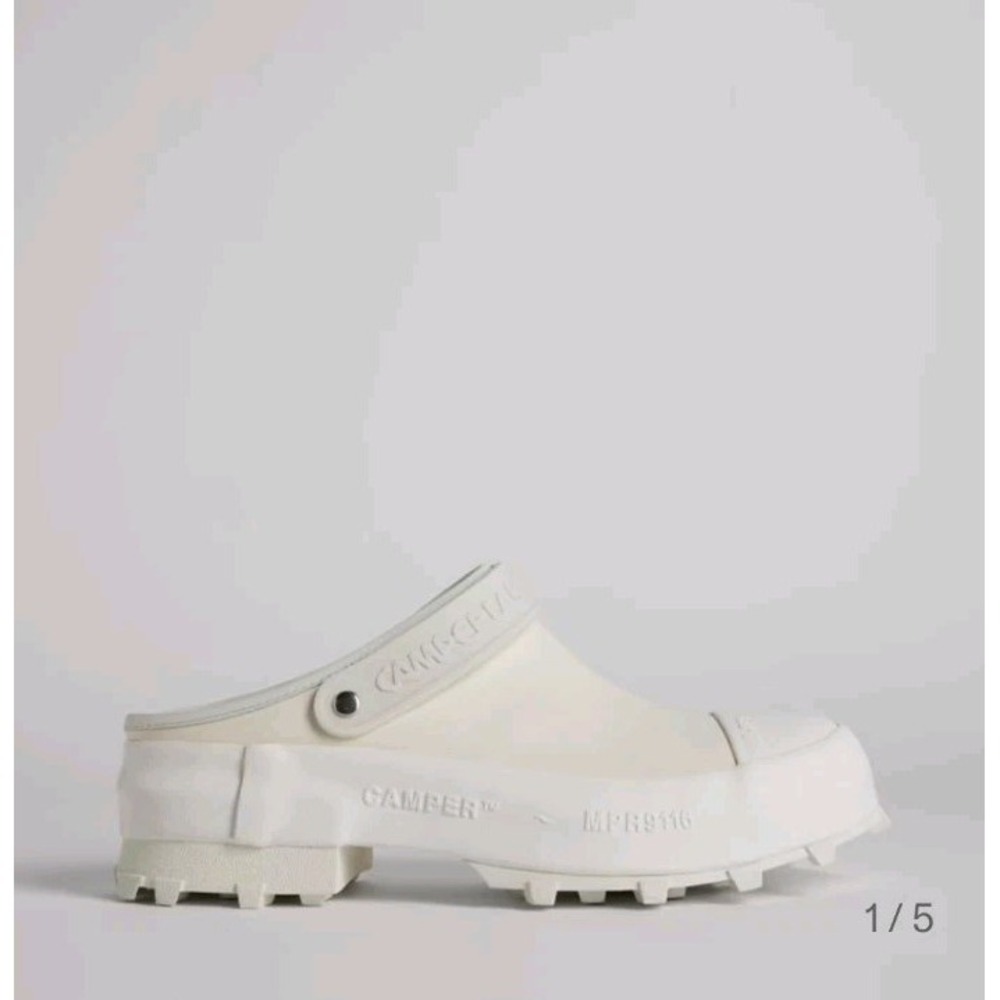 Camperlab Traktori Rubber Slip-On Clogs Men's 41 / US 8 Off-White Ivory